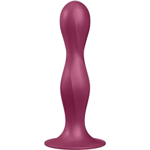 SATISFYER - DOUBLE BALL-R SILIKOONDILDO GRAANAAT